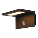 LED Outdoor Wall luminaire ANGOLUX S WL, IP44, 9.8W 3000K 560lm 100�, with IR sensor, anthracite