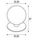 SLV Outdoor Floorlamp GLOO PURE 27 Pole, E27, IP44 IK04, shade Ø 20cm, height 27cm, anthracite