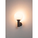 SLV Outdoor Wall luminaire GLOO PURE WL, E27, IP44 IK04, shade � 20cm, anthracite