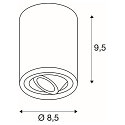 Ceiling luminaire TRILEDO CL, GU10 QPAR51, 30� swiveling, cylinder, black