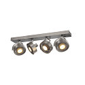 SLV Wand- en plafondarmatuur KALU CW QUAD vierkant GU10 IP20, aluminium geborsteld dimbaar