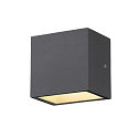 SLV Wandarmatuur voor buitenshuis SITRA S WL UP/DOWN CCT Switch, schakelbaar IP65, antraciet 