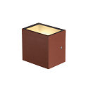 SLV Wandarmatuur voor buitenshuis SITRA S WL UP/DOWN CCT Switch, schakelbaar IP65, roest 