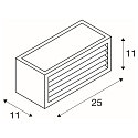 SLV Wandarmatuur voor buitenshuis BOX-L IP 44, antraciet