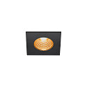 SLV LED Outdoor Recessed Downlight PATTA-I square, IP65 IK02, 7.3W 1800-3000K 440lm, dim to warm, black