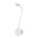 SLV Display-armatuur DIO FLEX PLATE met schakelaar, met flexibele arm IP 20, wit