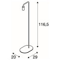SLV Floor lamp FITU FL, E27, with switch, soft gold