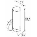 SLV Spiegelarmatuur WL 105 E14 IP44, chroom