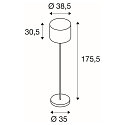 SLV Staande armatuur voor buiten ADEGAN MANILA SL E27 IP44, antraciet, zilver