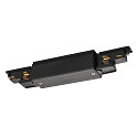 Verbinder S-TRACK PHASE & DALI opbouwversie, DALI aanstuurbaar, met voedermogelijkheid, zwart