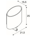 SLV Wandarmatuur KENKUA SPOT LED E27, chroom, melkachtig