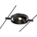 SLV LED Wire luminaire DURNO for TENSEO low-voltage wire system, 9W, 2700K, 360lm, black