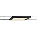 SLV LED Wire luminaire PLYTTA rectangular for TENSEO low-voltage wire system, 9W, 2700K, 580lm, black