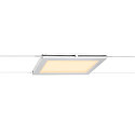 SLV LED Wire luminaire PLYTTA rectangular for TENSEO low-voltage wire system, 9W, 2700K, 580lm, white
