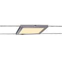 SLV LED Wire luminaire PLYTTA rectangular for TENSEO low-voltage wire system, 9W, 2700K, 580lm, chrome