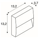 SLV Outdoor luminaire DOWNUNDER OUT SQUARE WL LED Wall recessed luminaire, 4,5W, 3000/4000K, 150lm, IP65, anthracite