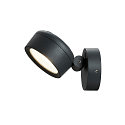SLV LED Outdoor spot ESKINA SPOT LED Wall-/Ceiling luminaire, 14,5W, 95�, 3000/4000K, 1000lm, IP65, dimmable, anthracite