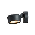SLV LED Outdoor spot ESKINA SPOT LED Wall-/Ceiling luminaire, 14,5W, 95�, 3000/4000K, 1000lm, IP65, dimmable, anthracite