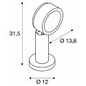 SLV Sokkelarmatuur ESKINA 30 POLE CCT CCT Switch, instelbaar IP44 / IP65, antraciet dimbaar
