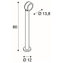SLV Staande armatuur voor buiten ESKINA 80 POLE CCT roteerbaar, CCT Switch, kantelbaar IP65, antraciet dimbaar