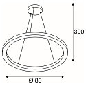 Pendelarmatuur ONE 80 DALI IP20, zwart dimbaar