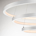 SLV LED Pendant luminaire ONE TRIO DALI LED, 65W, 3000/4000K, 3900/4200lm, white