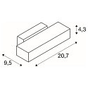 Wandarmatuur ANDREAS QT-DE12 R7s 118mm, wit