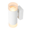 SLV Wandarmatuur ASTINA up down, cilindrisch, met diffuser GU10 IP20, wit dimbaar
