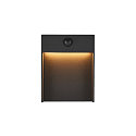 SLV LED Outdoor wall luminaire FLATT SENSOR LED, 16W, 3000/4000K, 600lm, IP54, anthracite