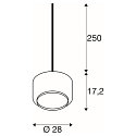 SLV Pendelarmatuur PANTILO 28 E27, koper