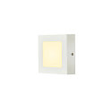 SLV LED Wall / Ceiling luminaire SENSER 12 CW, square, IP20, white, 8,2W, 3000K, 480lm