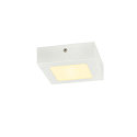 SLV LED Wall / Ceiling luminaire SENSER 12 CW, square, IP20, white, 8,2W, 3000K, 480lm