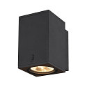 SLV Wandarmatuur voor buitenshuis ENOLA SQUARE SINGLE CCT IP 65, antraciet, transparant 
