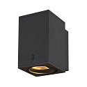 SLV Wandarmatuur voor buitenshuis ENOLA SQUARE SINGLE CCT IP 65, antraciet, transparant 