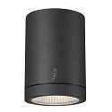 Plafondarmatuur voor buiten ENOLA ROUND CCT IP 65, antraciet, transparant 