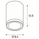 Plafondarmatuur voor buiten ENOLA ROUND CCT IP 65, antraciet, transparant 