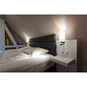 Wandarmatuur QUADRASS SPOT met LED-spot E27, melkachtig, zwart