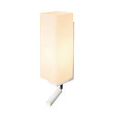 SLV Wandarmatuur QUADRASS SPOT met LED-spot E27, melkachtig, wit