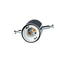 SLV Pendelarmatuur QUADRASS INDOOR E27, chroom, melkachtig