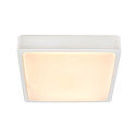 SLV LED Wall / Ceiling luminaire AINOS SQUARE Outdoor, 17W, 1300lm, CCT switch 3000/4000K, white