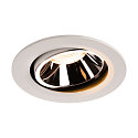 Plafondinbouwarmatuur NUMINOS DL L draaibaar, roteerbaar IP20, chroom, wit