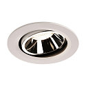 Plafondinbouwarmatuur NUMINOS DL L draaibaar, roteerbaar IP20, chroom, wit