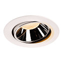 Plafondinbouwarmatuur NUMINOS DL XL draaibaar, roteerbaar IP20, chroom, wit