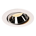 Plafondinbouwarmatuur NUMINOS DL XL draaibaar, roteerbaar IP20, chroom, wit