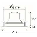 LED Ceiling recessed luminaire NUMINOS DL XL, 4000K, IP20, rotatable / pivotable, 20�, 3600lm, UGR 21, black/black