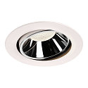 Plafondinbouwarmatuur NUMINOS DL XL draaibaar, roteerbaar IP20, chroom, wit