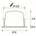 SLV LED Ceiling recessed luminaire NUMINOS DL S, 4000K, IP20, 55�, 730lm, UGR 21, white/black
