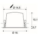 LED Ceiling recessed luminaire NUMINOS DL XL, 2700K, IP20, 20�, 3300lm, UGR 21, black/black