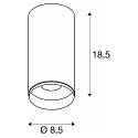 SLV LED Ceiling luminaire NUMINOS CL PHASE M, 2700K, 24�, 1925lm, white/black