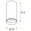 SLV LED Ceiling luminaire NUMINOS CL PHASE L, 4000K, 36�, 2620lm, black/black